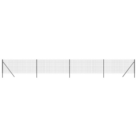 vidaXL Recinzione Metallica Antracite 1,1x10 m in Acciaio Zincato