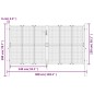 vidaXL Cancello Giardino Antracite 300x200 cm in Acciaio vidaXL Cancello Giardino Antracite 300x200 cm in Acciaio