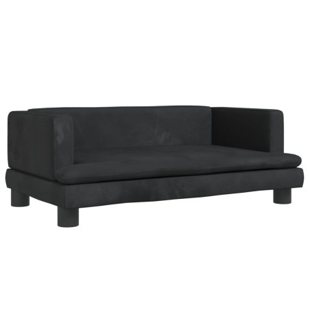 vidaXL Lettino per Cani Nero 80x45x30 cm in Velluto