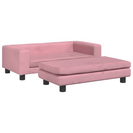 vidaXL Lettino per Cani con Estensione Rosa 100x50x30 cm in Velluto