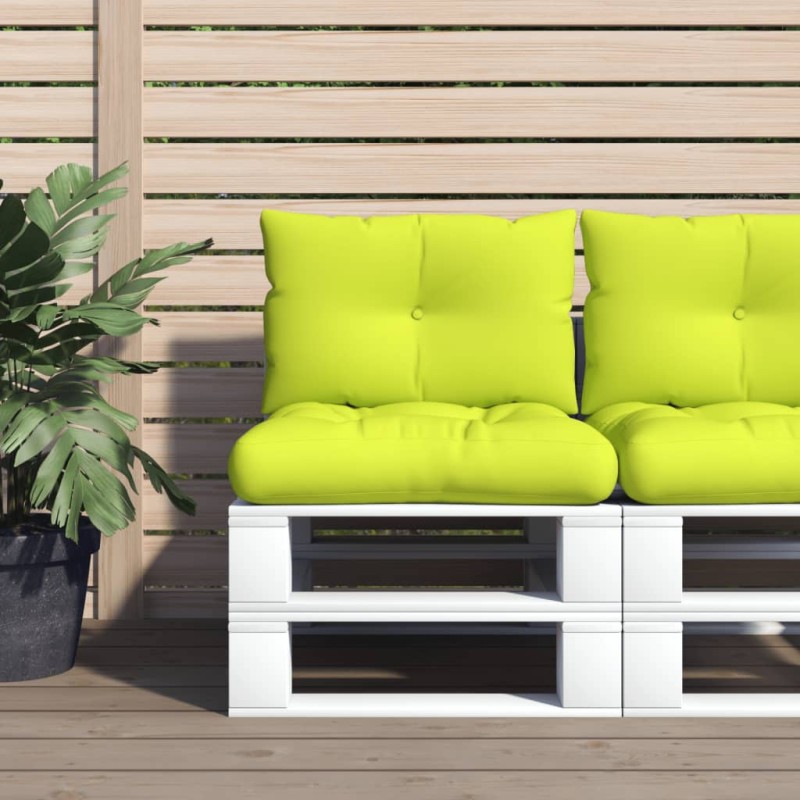vidaXL Cuscini per Divani in Pallet 2 pz Verde Intenso in Tessuto