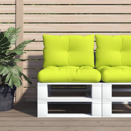 vidaXL Cuscini per Divani in Pallet 2 pz Verde Intenso in Tessuto
