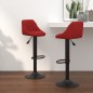 vidaXL Sgabelli da Bar 2 pz Rosso Vino in Velluto vidaXL Sgabelli da Bar 2 pz Rosso Vino in Velluto