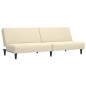 vidaXL Divano Letto a 2 Posti Crema in Velluto vidaXL Divano Letto a 2 Posti Crema in Velluto