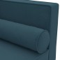 vidaXL Sdraio con Cuscini e Capezzale Blu in Velluto