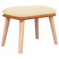 vidaXL Poggiapiedi Crema 45x29,5x35 cm in Tessuto e Similpelle vidaXL Poggiapiedi Crema 45x29,5x35 cm in Tessuto e Similpelle