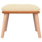 vidaXL Poggiapiedi Crema 45x29,5x35 cm in Tessuto e Similpelle vidaXL Poggiapiedi Crema 45x29,5x35 cm in Tessuto e Similpelle