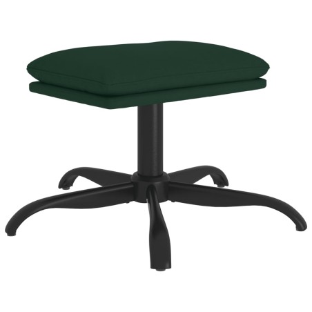 vidaXL Poggiapiedi Verde Scuro 60x60x36 cm in Tessuto