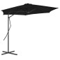 Ombrellone con Palo in Acciaio Nero 300x230 cm Ombrellone con Palo in Acciaio Nero 300x230 cm