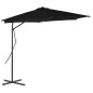 Ombrellone con Palo in Acciaio Nero 300x230 cm Ombrellone con Palo in Acciaio Nero 300x230 cm