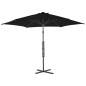 Ombrellone con Palo in Acciaio Nero 300x230 cm Ombrellone con Palo in Acciaio Nero 300x230 cm