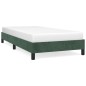 vidaXL Giroletto senza Materasso Verde Scuro 90x190 cm in Velluto vidaXL Giroletto senza Materasso Verde Scuro 90x190 cm in Velluto