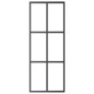 vidaXL Porta Scorrevole in Vetro ESG e Alluminio 76x205 cm Nera