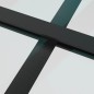 vidaXL Porta Scorrevole in Vetro ESG e Alluminio 76x205 cm Nera