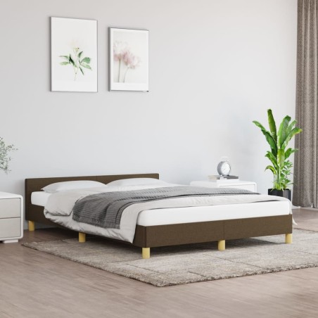 vidaXL Giroletto con Testiera Grigio Scuro 140x190 cm in Tessuto