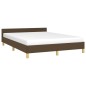 vidaXL Giroletto con Testiera Grigio Scuro 140x190 cm in Tessuto vidaXL Giroletto con Testiera Grigio Scuro 140x190 cm in Tessuto