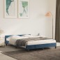 vidaXL Giroletto con Testiera Blu Scuro 140x190 cm in Velluto vidaXL Giroletto con Testiera Blu Scuro 140x190 cm in Velluto