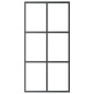 vidaXL Porta Scorrevole in Vetro ESG e Alluminio 102x205 cm Nera vidaXL Porta Scorrevole in Vetro ESG e Alluminio 102x205 cm Nera