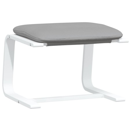 vidaXL Poggiapiedi Grigio Chiaro 51x41x40 cm in Tessuto