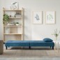 vidaXL Divano Letto Blu in Velluto vidaXL Divano Letto Blu in Velluto