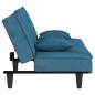 vidaXL Divano Letto Blu in Velluto vidaXL Divano Letto Blu in Velluto