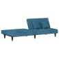vidaXL Divano Letto Blu in Velluto vidaXL Divano Letto Blu in Velluto