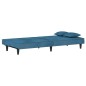 vidaXL Divano Letto Blu in Velluto vidaXL Divano Letto Blu in Velluto