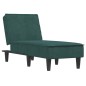 vidaXL Chaise Longue in Velluto Verde Scuro vidaXL Chaise Longue in Velluto Verde Scuro