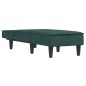 vidaXL Chaise Longue in Velluto Verde Scuro vidaXL Chaise Longue in Velluto Verde Scuro