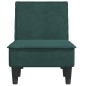 vidaXL Chaise Longue in Velluto Verde Scuro vidaXL Chaise Longue in Velluto Verde Scuro