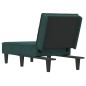 vidaXL Chaise Longue in Velluto Verde Scuro vidaXL Chaise Longue in Velluto Verde Scuro