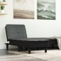 vidaXL Chaise Longue in Tessuto Grigio Scuro vidaXL Chaise Longue in Tessuto Grigio Scuro