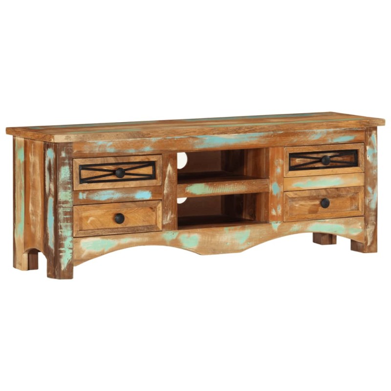 vidaXL Mobile Porta TV 110x30x40 cm in Legno Massello di Recupero vidaXL Mobile Porta TV 110x30x40 cm in Legno Massello di Recupero