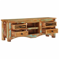 vidaXL Mobile Porta TV 110x30x40 cm in Legno Massello di Recupero