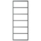 vidaXL Porta Scorrevole in Vetro ESG e Alluminio 76x205 cm Nera vidaXL Porta Scorrevole in Vetro ESG e Alluminio 76x205 cm Nera
