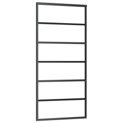 vidaXL Porta Scorrevole in Vetro ESG e Alluminio 90x205 cm Nera