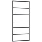 vidaXL Porta Scorrevole in Vetro ESG e Alluminio 90x205 cm Nera vidaXL Porta Scorrevole in Vetro ESG e Alluminio 90x205 cm Nera