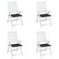 vidaXL Cuscini Sedia Giardino 4pz Motivo Quadri Nero 50x50x3cm Tessuto