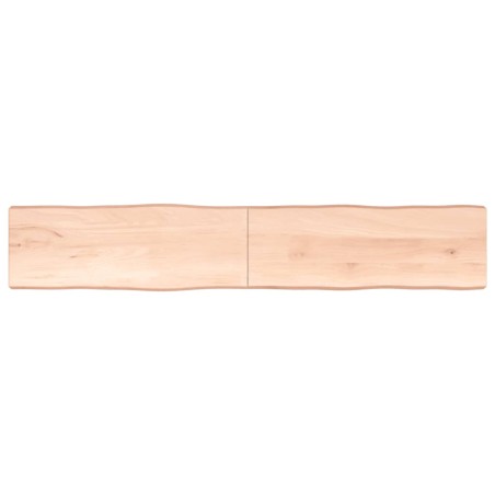 vidaXL Piano per Tavolo 220x40x(2-6) cm Rovere Non Trattato Bordi Vivi