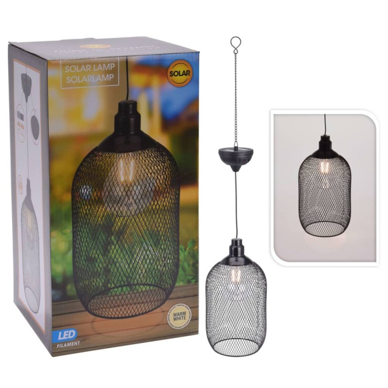 ProGarden Lampada Solare Sospesa a LED per Esterni in Metallo 15 cm ProGarden Lampada Solare Sospesa a LED per Esterni in Metallo 15 cm
