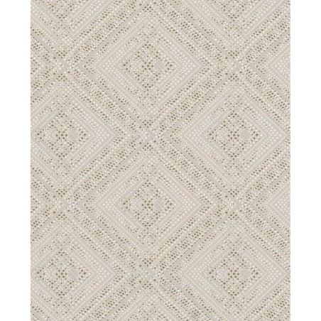 Topchic Carta da Parati Tone On Tone Diamonds Beige Metallizzato