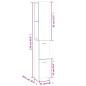 vidaXL Armadietto da Bagno Bianco 25x25x170 cm in Truciolato vidaXL Armadietto da Bagno Bianco 25x25x170 cm in Truciolato