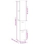 vidaXL Armadio da Bagno Rovere Sonoma 25x25x170 cm in Truciolato