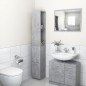 vidaXL Armadio da Bagno Grigio Cemento 25x25x170 cm in Truciolato vidaXL Armadio da Bagno Grigio Cemento 25x25x170 cm in Truciolato
