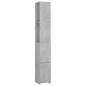 vidaXL Armadio da Bagno Grigio Cemento 25x25x170 cm in Truciolato vidaXL Armadio da Bagno Grigio Cemento 25x25x170 cm in Truciolato