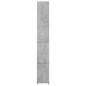 vidaXL Armadio da Bagno Grigio Cemento 25x25x170 cm in Truciolato vidaXL Armadio da Bagno Grigio Cemento 25x25x170 cm in Truciolato
