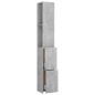 vidaXL Armadio da Bagno Grigio Cemento 25x25x170 cm in Truciolato vidaXL Armadio da Bagno Grigio Cemento 25x25x170 cm in Truciolato