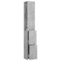 vidaXL Armadio da Bagno Grigio Cemento 25x25x170 cm in Truciolato vidaXL Armadio da Bagno Grigio Cemento 25x25x170 cm in Truciolato
