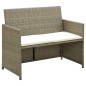 vidaXL Set Divani da Giardino 4 pz con Cuscini in Polyrattan Beige vidaXL Set Divani da Giardino 4 pz con Cuscini in Polyrattan Beige