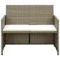 vidaXL Set Divani da Giardino 4 pz con Cuscini in Polyrattan Beige vidaXL Set Divani da Giardino 4 pz con Cuscini in Polyrattan Beige
